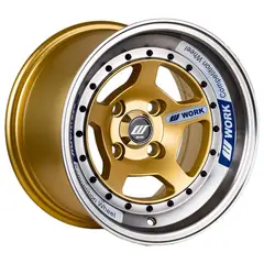 GENERICO - Llantas 13X8 4X100 ET0 WORK MATTE GOLD 5194 (SET 4 LLANTAS)