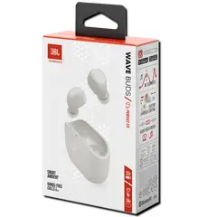 JBL - Audífonos Bluetooth TWS Wave Buds Autonomía de 32H White - Blanco