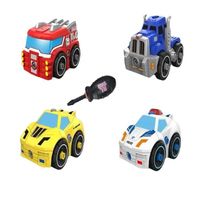 Pack Juguete Vehiculos Camiones Carros Mini De Policia