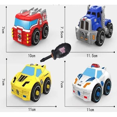 Imagen 2 del producto Pack Juguete Vehiculos Camiones Carros Mini De Policia