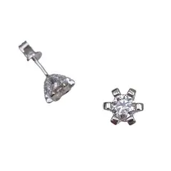 ELBAULDEJUMA - Aros Punto Luz 5mm Piercing Plata 925 Moissanita