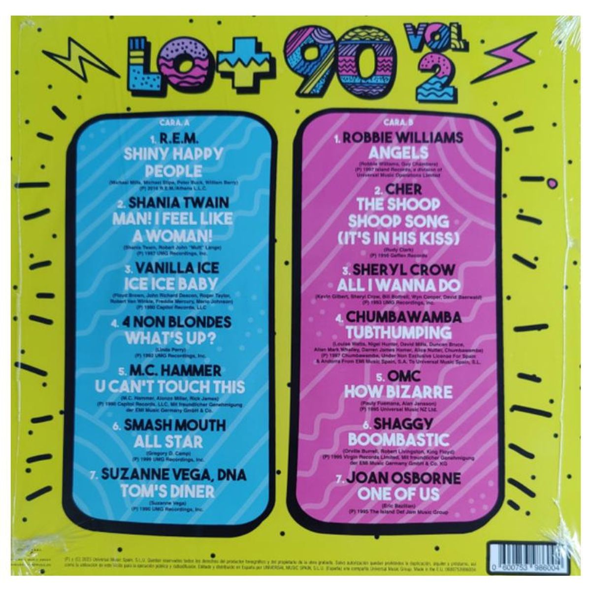 HITWAY MUSIC - LO + 90: VOL.2 - VARIOS ARTISTAS - VINILO HITWAY MUSIC