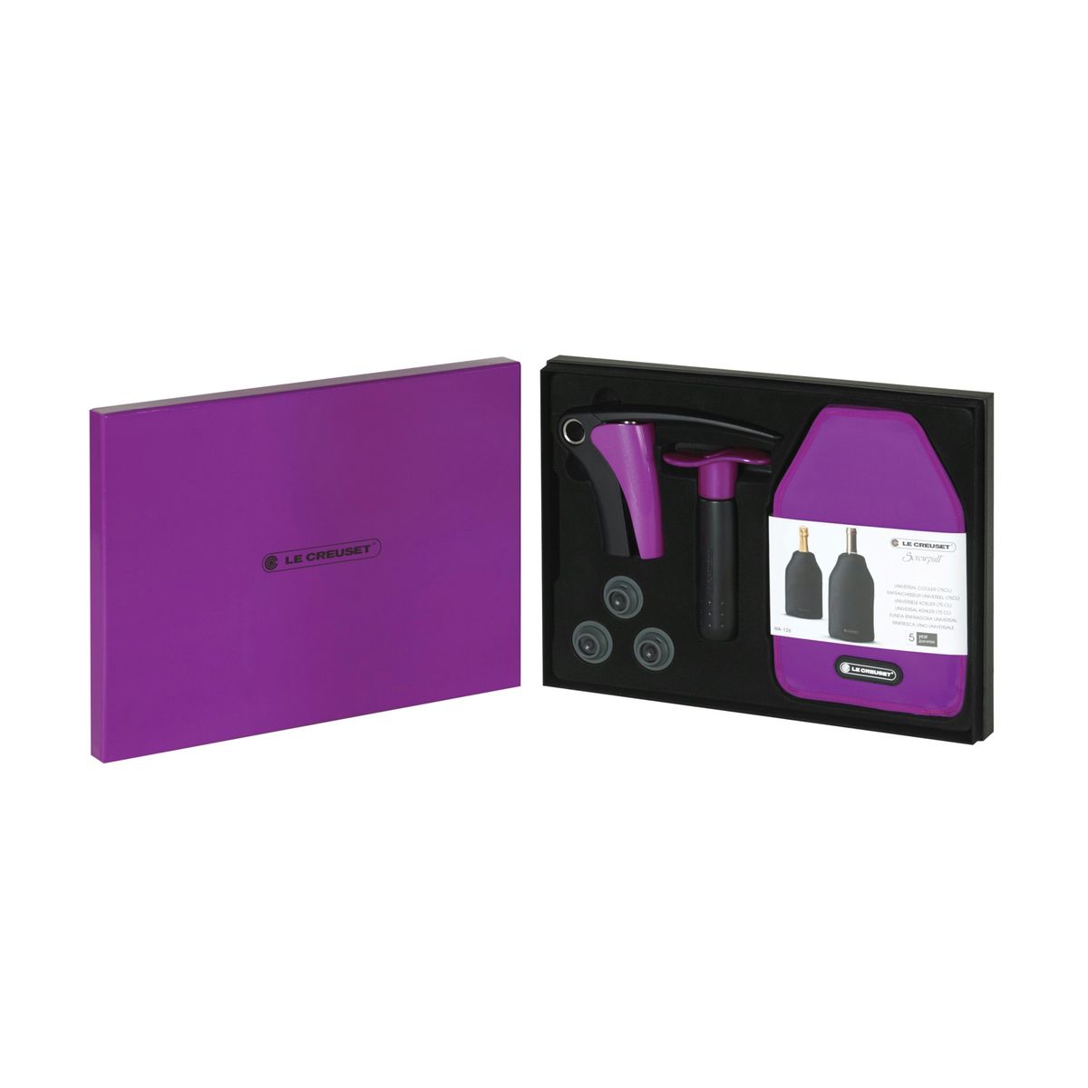 LE CREUSET - Le Creuset Descorchador + Bomba Vacio + Funda Enfriadora