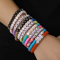 MOSS ROSE - Juego de pulseras de cerámica suave de colores fideos Taylor