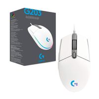 Mouse Gamer USB Optico G203 Lightsync 200-8000dpi Negro