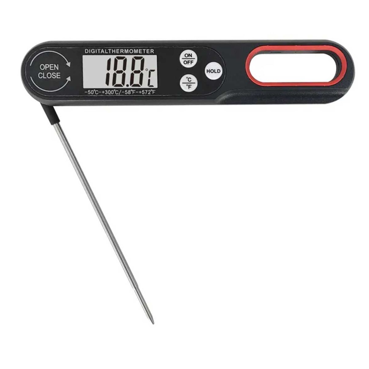 GENERICO - Termometro Digital Cocina Carnes Liquidos Aceite Plegable