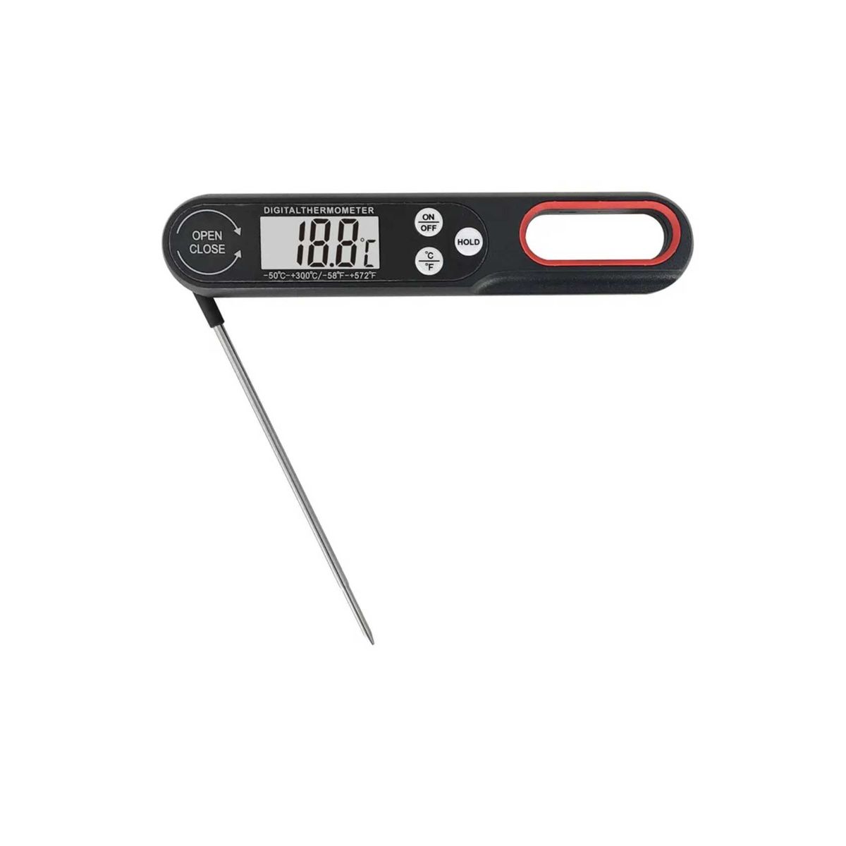 GENERICO - Termometro Digital Cocina Carnes Liquidos Aceite Plegable