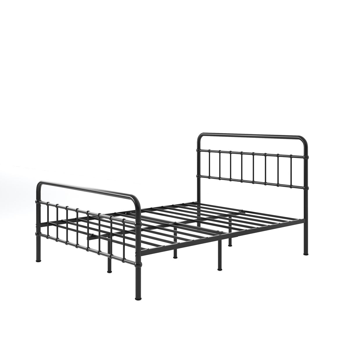 ZINUS - Base de cama metal negra FLORENCE Zinus 2 plazas 150x190x36