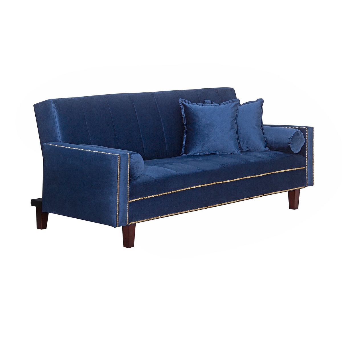 BLACK FACTORY - Futon Sofa Cama GoldenBlue Azul