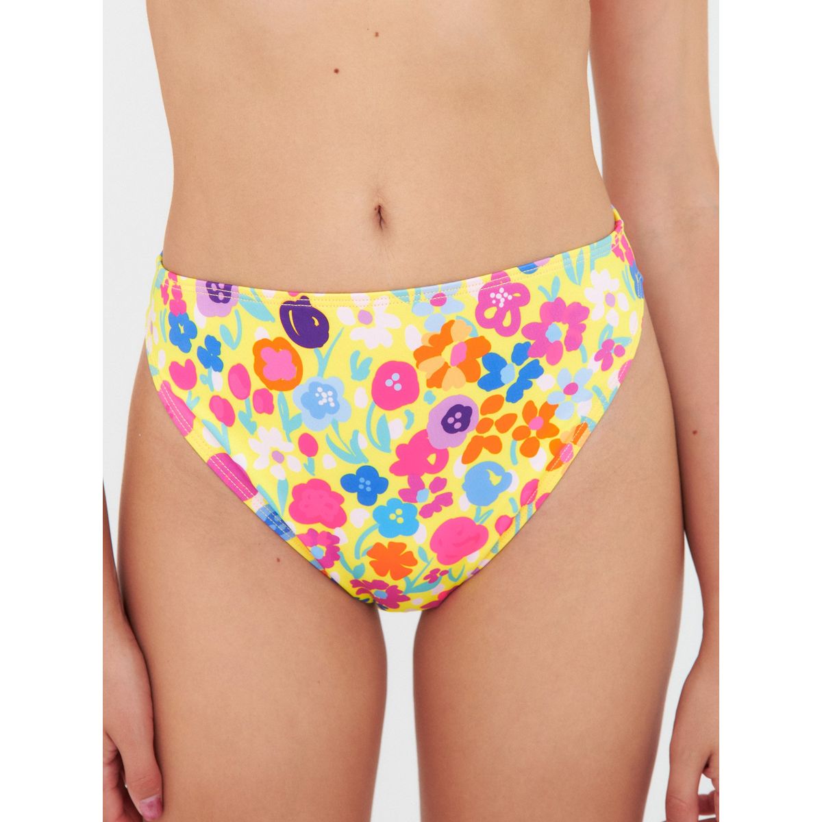 DAIKIRI BIKINIS - Daikiri Bottom de Bikini Mujer Amarillo Estampado High Waist