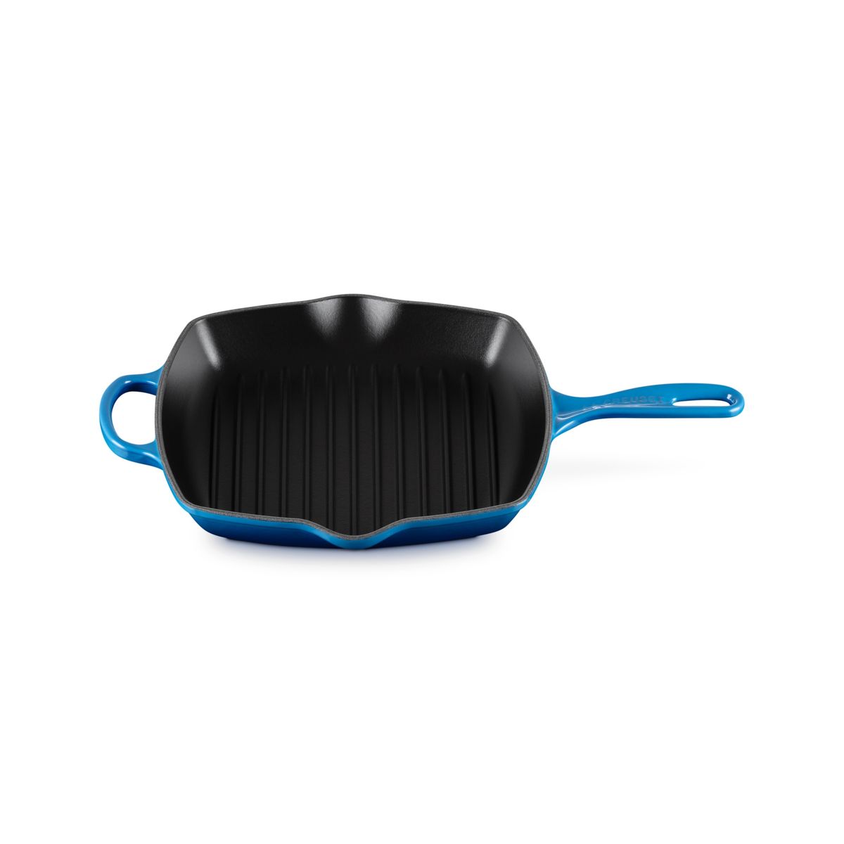 LE CREUSET - Le Creuset Skillet Grill Cuadrada 26cm Azul Azure Hierro