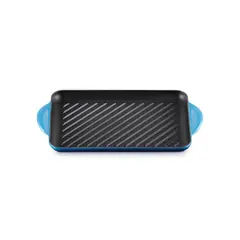 LE CREUSET - Parrilla Grill Rectangular 32cm Azul Azure Hierro
