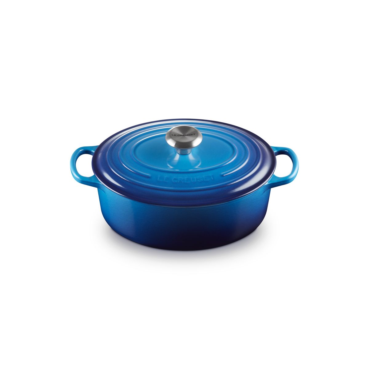 LE CREUSET - Le Creuset Cocotte Ovalada 27cm Azul Azure Hierro