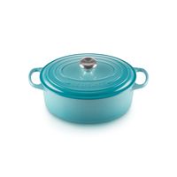 Cocotte Oval 29 Cm Azul Caribe Hierro