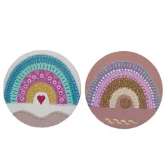 CREA TALLER - 2 Cuadros arcoíris 15cm