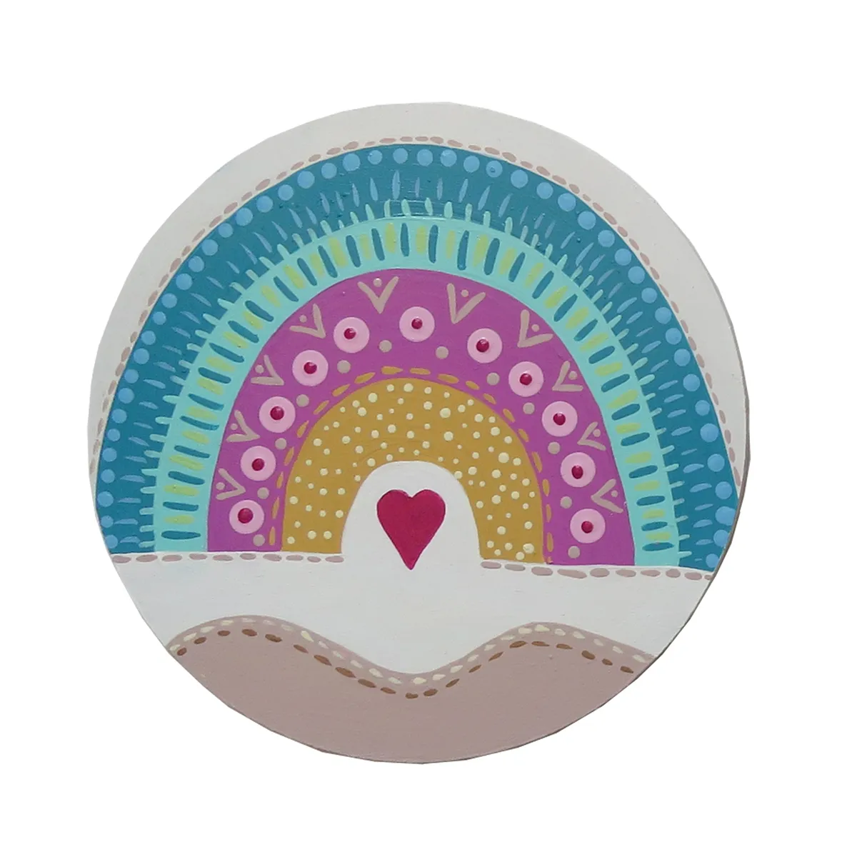 CREA TALLER - 2 Cuadros arcoíris 15cm