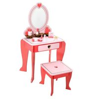 Tocador Love Con Accesorios Rosado