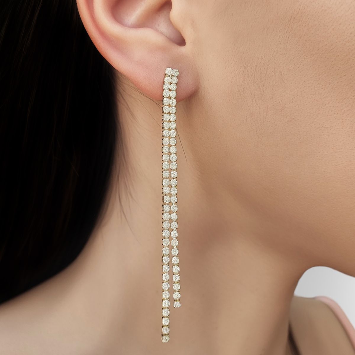 COGGIOLA - Aros Lily Circones Colgantes Enchapado Oro 18K