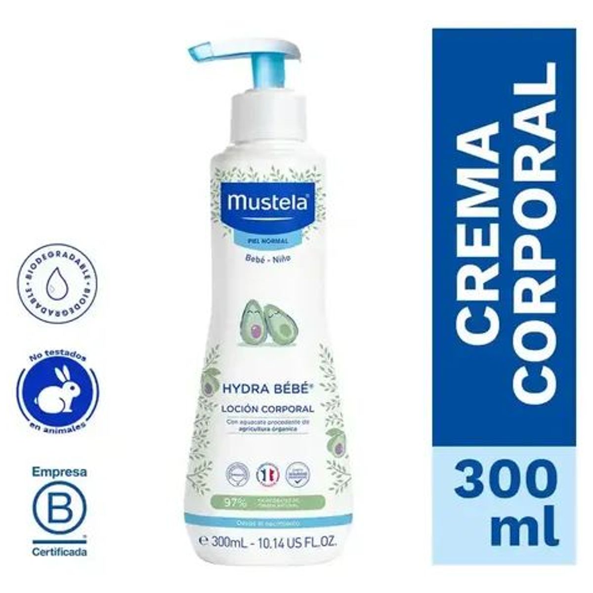 MUSTELA - Leche corporal hydra bebé 300ML MUSTELA