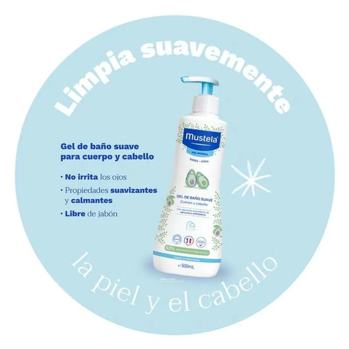 MUSTELA - Gel de baño, 500ML MUSTELA