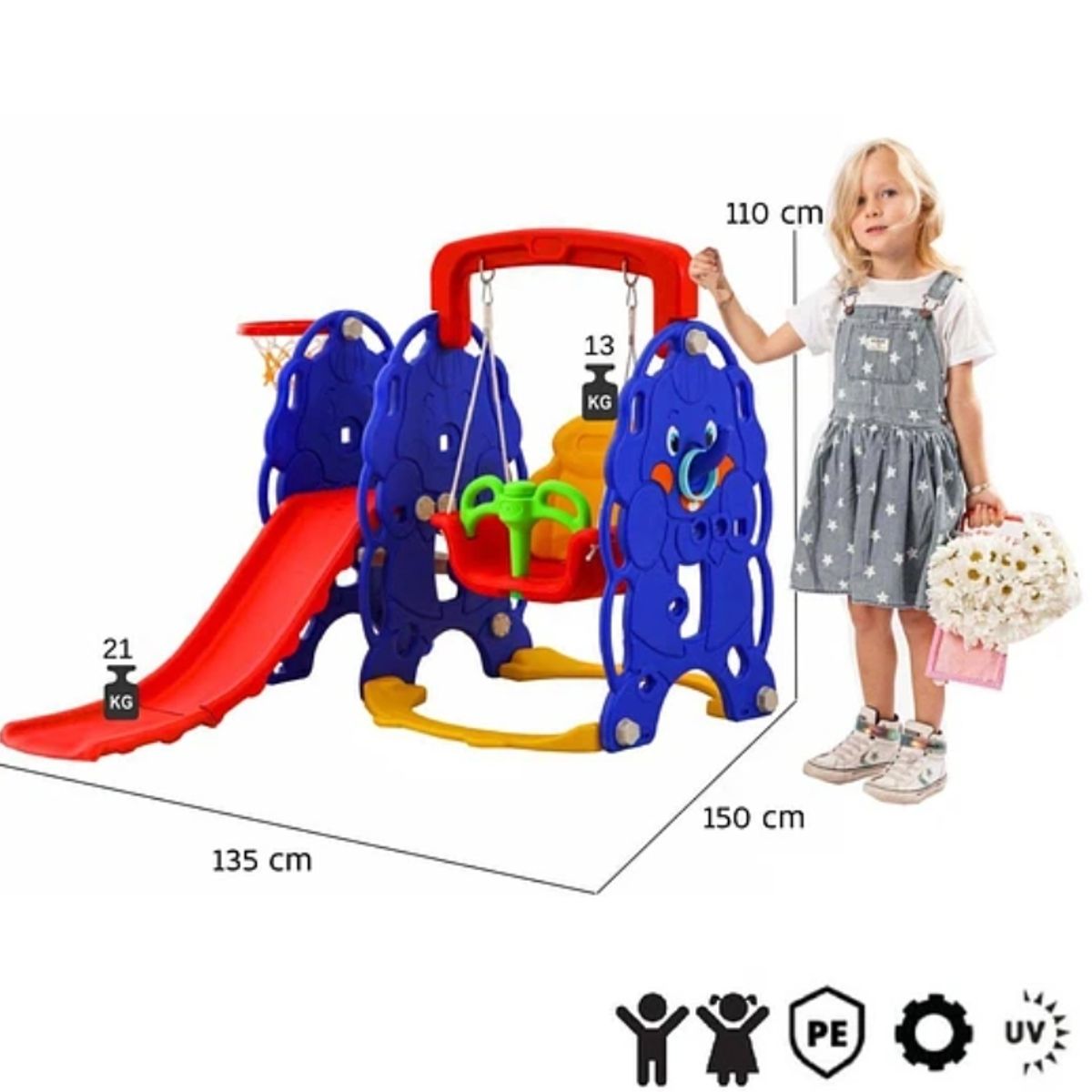 KIDSCOOL - Resbalin Elefante 4 En 1