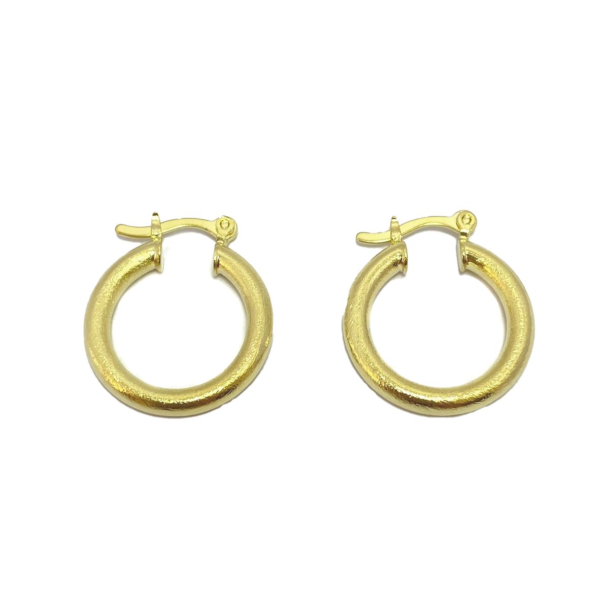 COGGIOLA - Aros Argolla Adela Satinada 20mm Enchapado Oro 18K