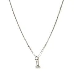 ANDREA COGGIOLA JOYAS - Collar Punto De Luz Palito Plata Fina 925