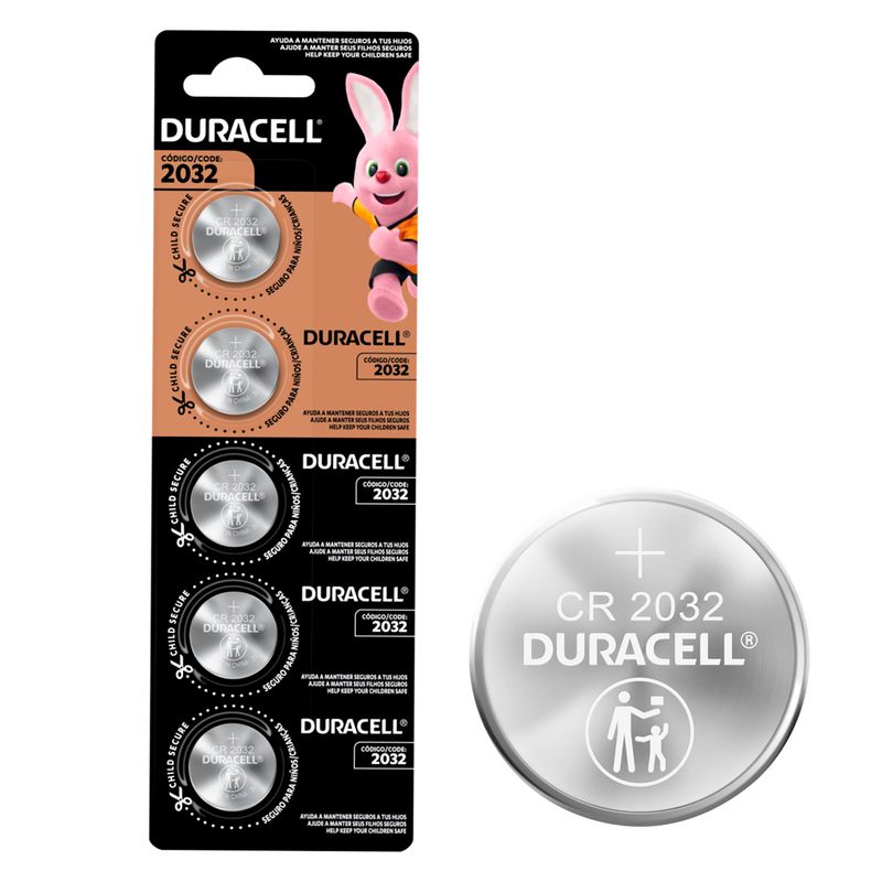 DURACELL - Pilas Boton CR 2032 x5 Duracell Litio 3v Dura Mas Mucho Mas