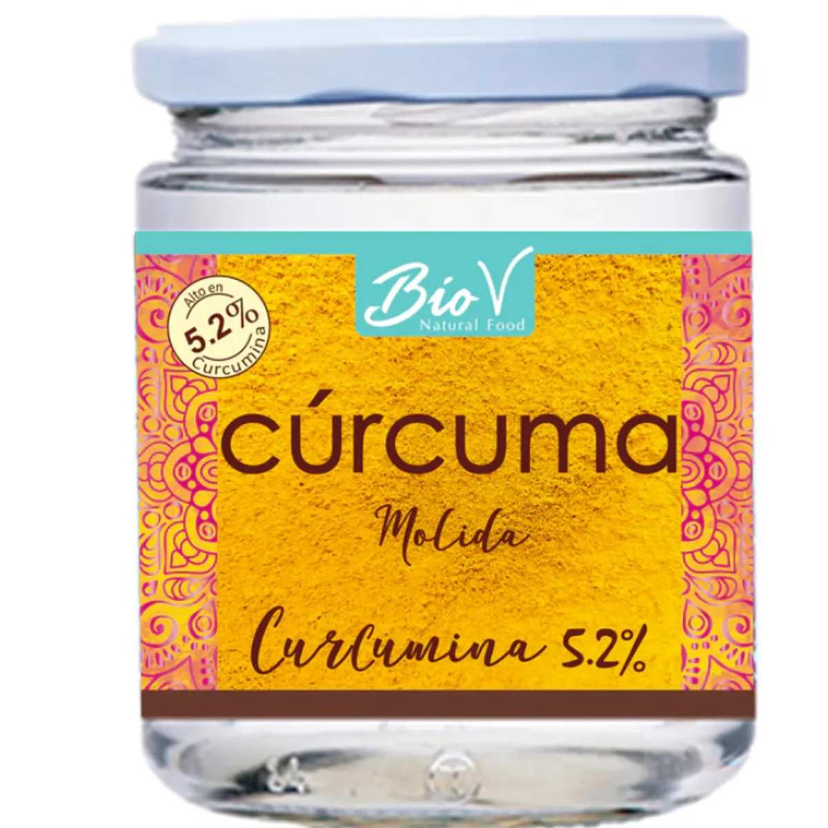 BIOV - Curcuma 200gr 52% Curcumina Sin Gluten Vegana Bio V