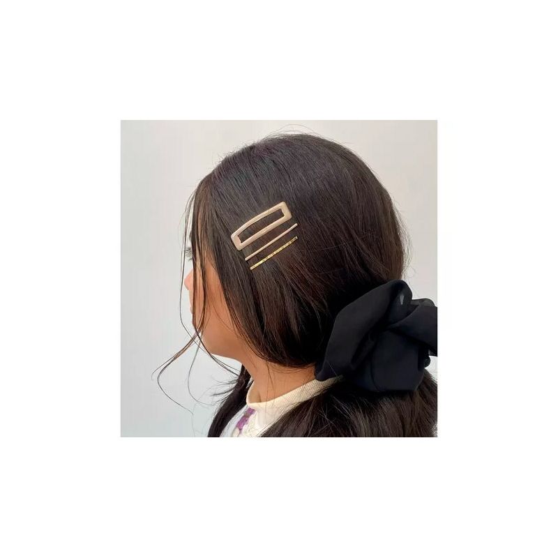 GENERICO - Set Clip Y Horquillas Metálicas Para Cabello  Nude Beige.