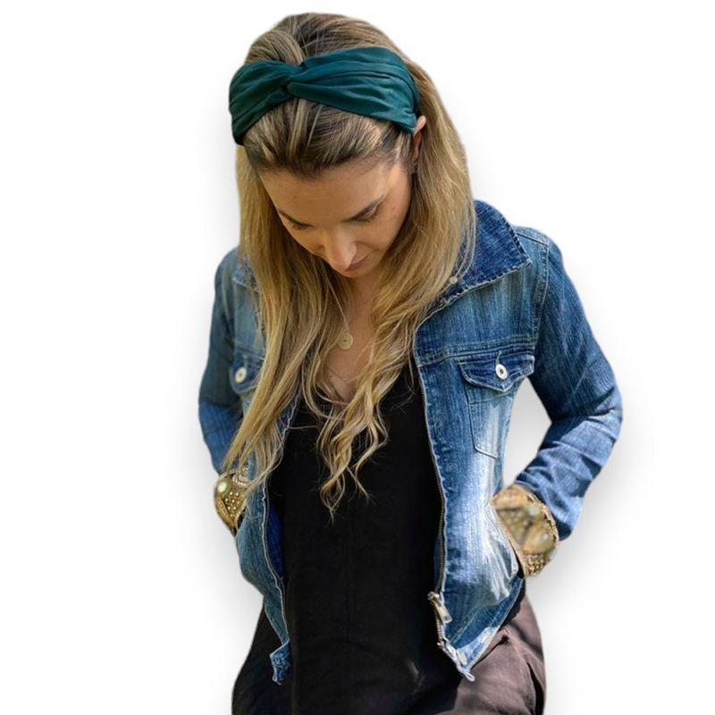 LA JOSE FINE - Cintillo Turbante Valentina Raso Verde La Josefine