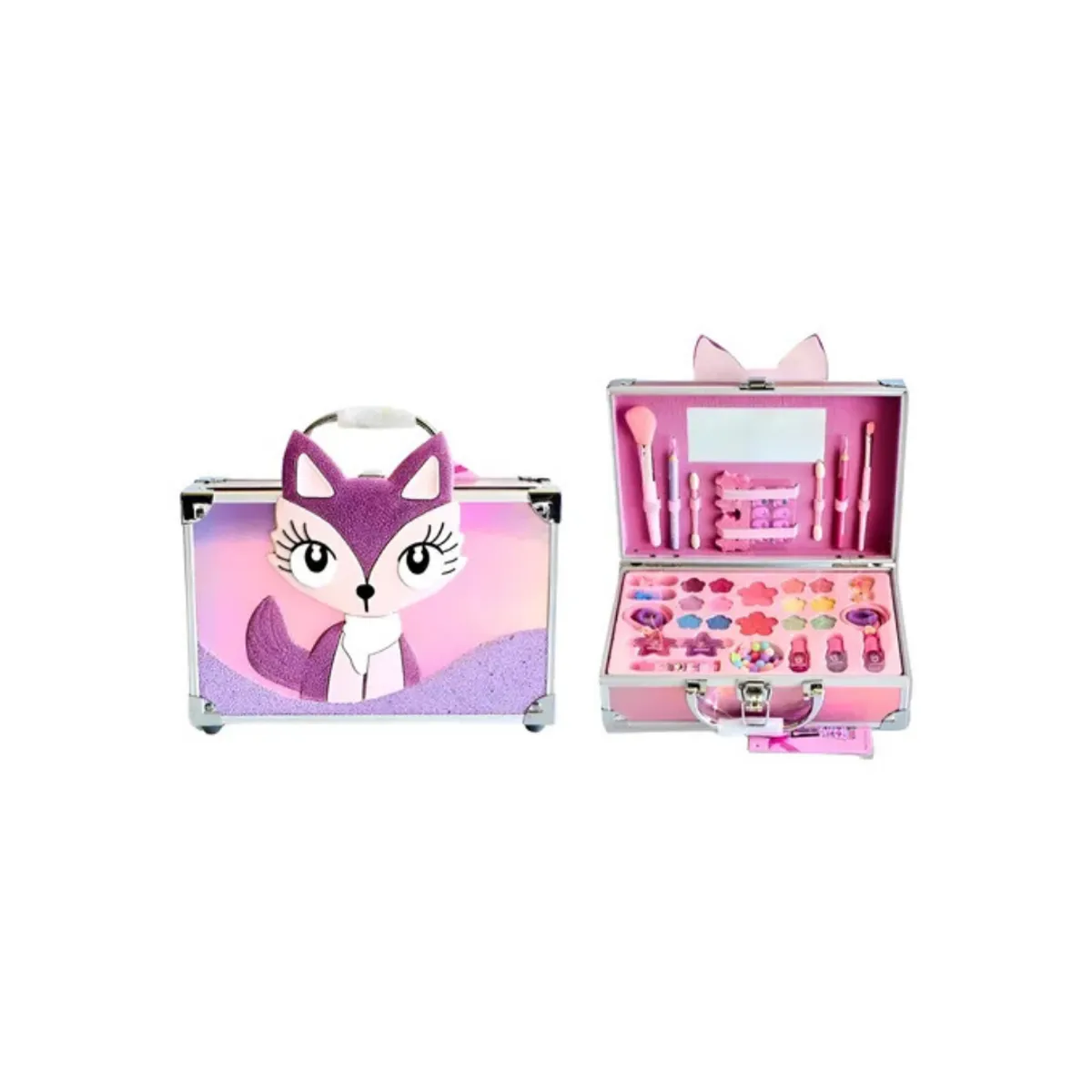 LUCKYFINE - Maleta Maquillaje Infantil Para Niñas Diseño Zorrita