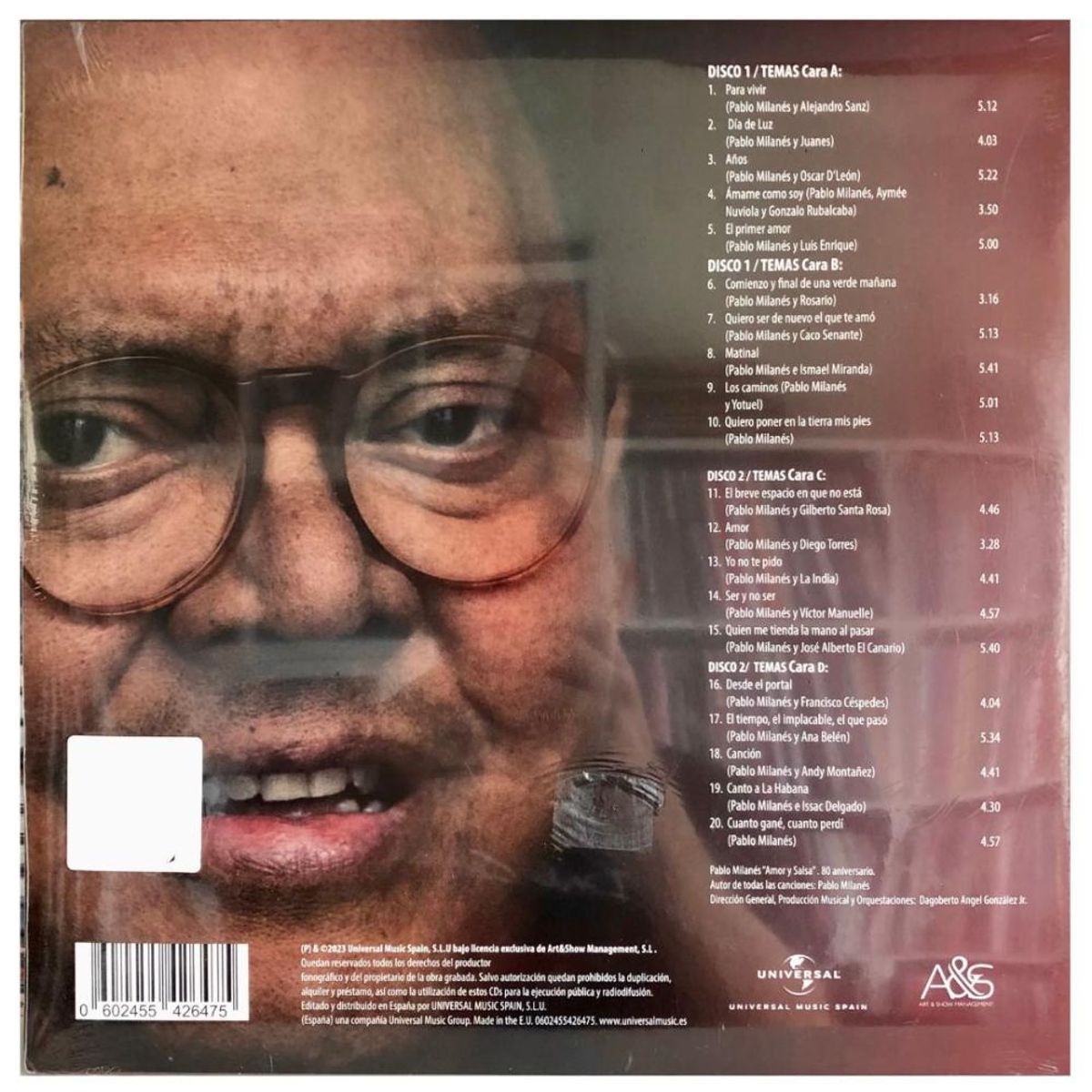 HITWAY MUSIC - PABLO MILANES-AMOR Y SALSA 80 ANIVERSARIO 2LP-VINILO