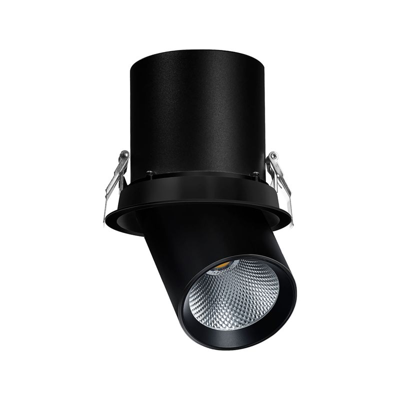 LED STUDIO - EMBUTIDO DE TECHO LED STUDIO DIRIGIBLE 12W LUZ CÁLIDA NEGRO