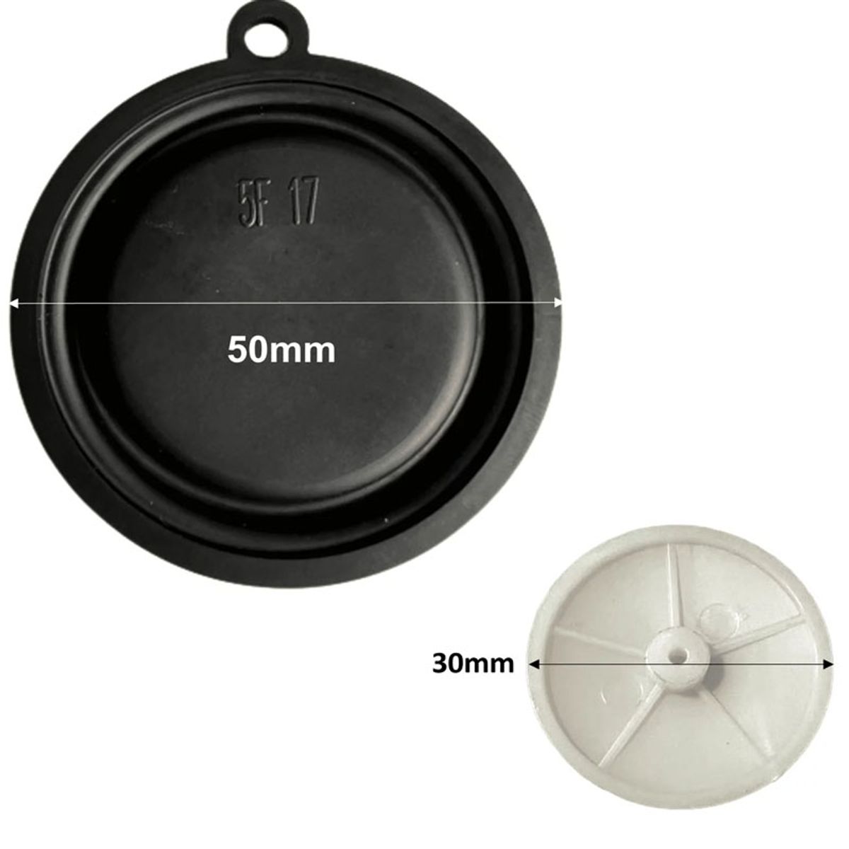 GENERICO - Membrana Calefont Diafragma 50mm 1 Oreja + Platillo Plástico