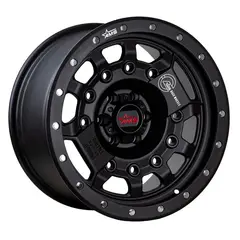 GENERICO - Llantas 17X9 6X114.3 ET-15 AMS negro matte(set de 4 llantas)