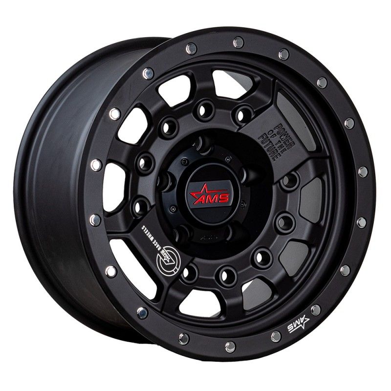 GENERICO - Llantas 17X9 5X150 ET-15 AMS negro matte (set de 4 llantas)