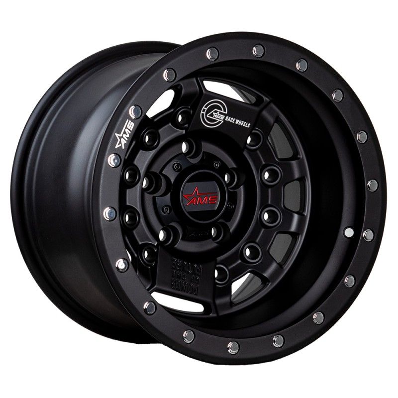 GENERICO - Llantas 15X10 5X127 ET-15 AMS negro matte (set de 4 llantas)