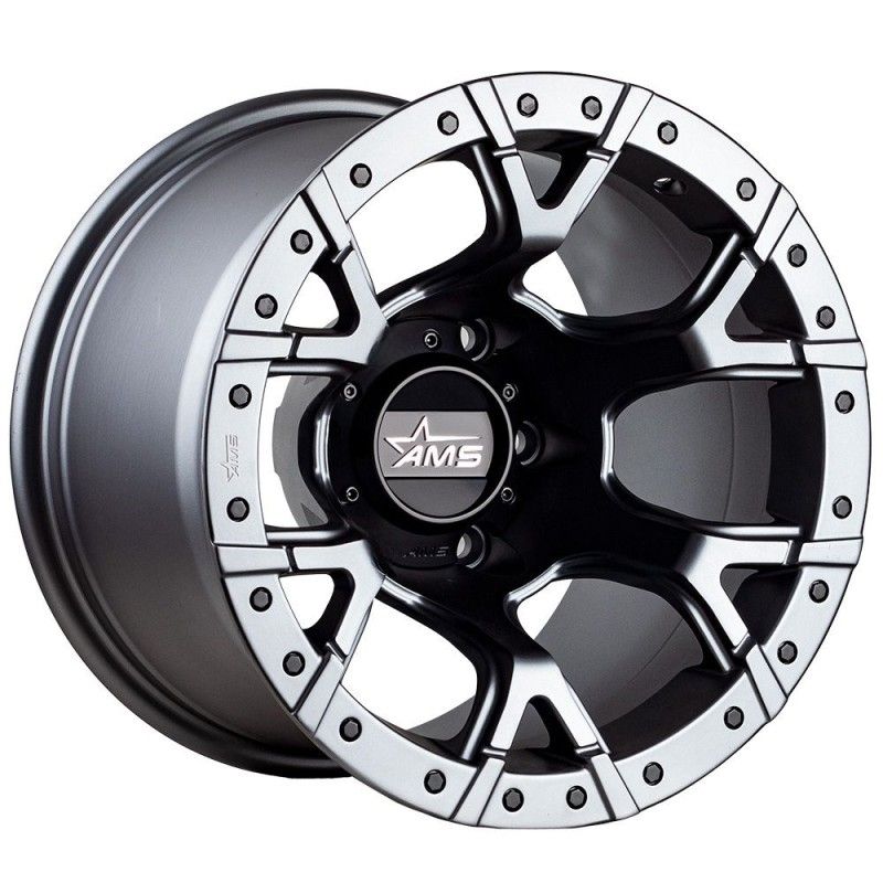 GENERICO - AMS 15X10 5X139.7 ET-44 MATTE GUN/BLACK (SET DE 4 LLANTAS)