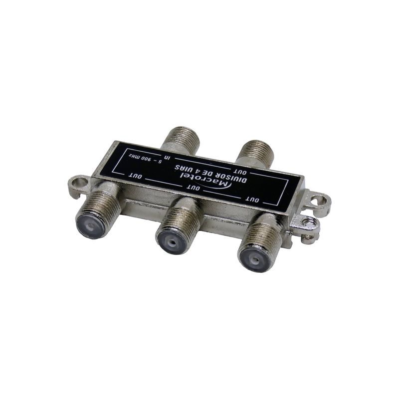 MACROTEL - Splitter Coaxial 1x4 Tv Y Cable Macrotel