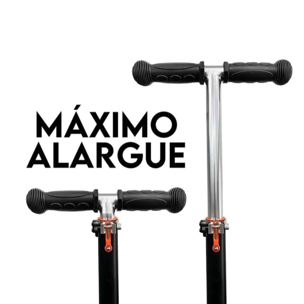 GENERICO - Scooter Monopatín Infantil Negro con Calaveras D21