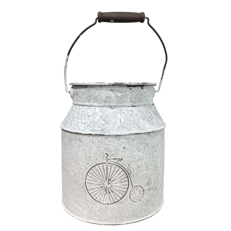 OEM - Macetero Cesto Canasto Maceta De Metal Con Diseño