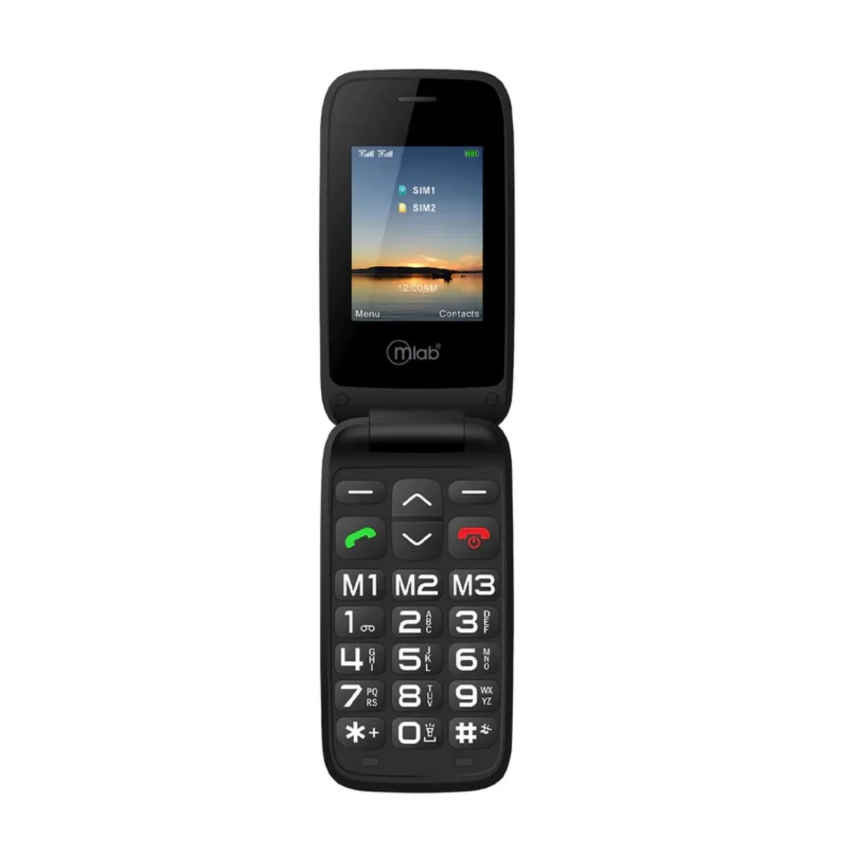 MLAB - Celular Senior Mlab Shell Sos 4G Lte Negro