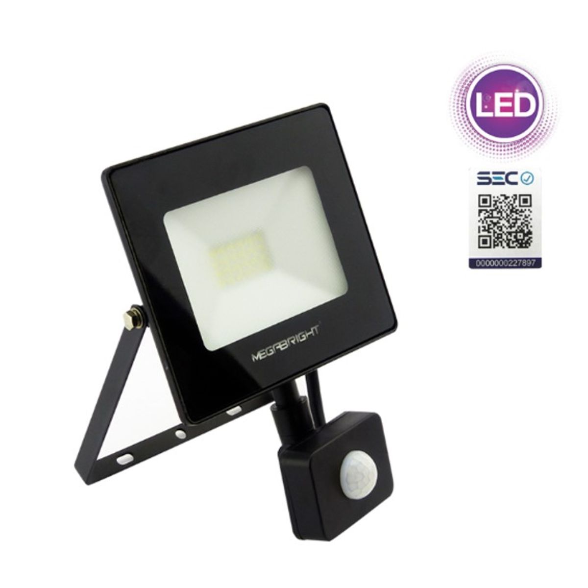 MEGABRIGHT - Foco Halogeno LED de 20 Watts Con Sensor de Movimiento, Luz Fria, Certificado