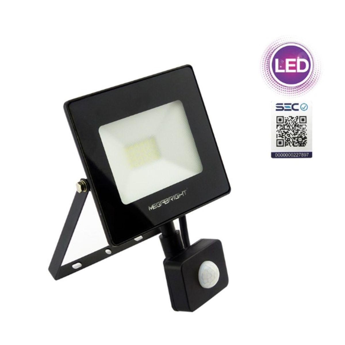 MEGABRIGHT - Foco Halogeno LED de 20 Watts Con Sensor de Movimiento, Luz Fria, Certificado