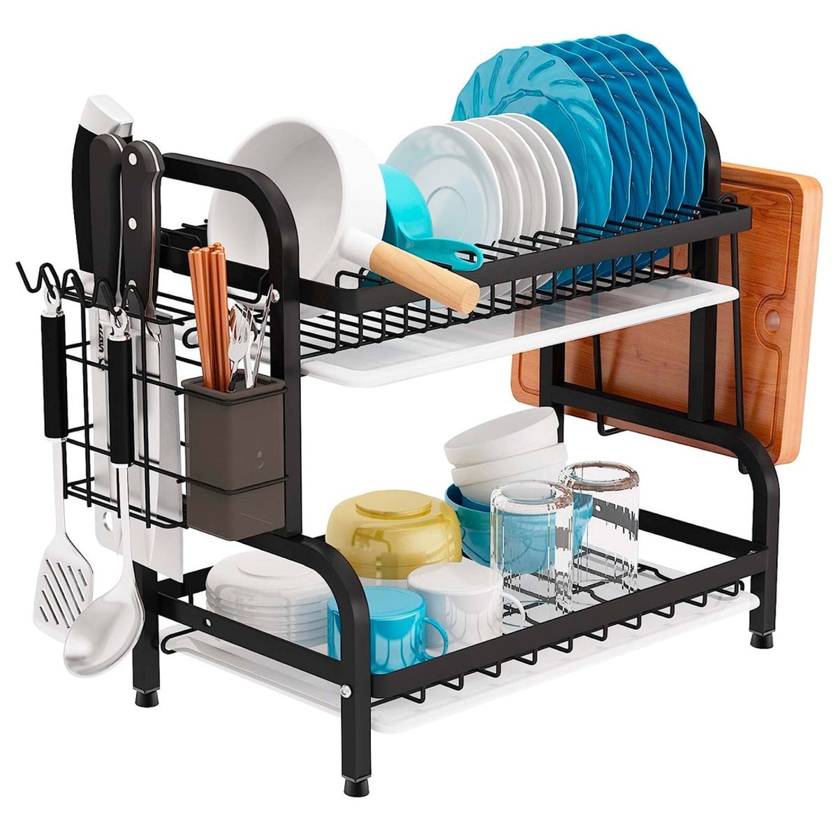 DECOTEAM - Escurridor de Vajilla DecoTeam 2 Niveles Bandejas Separadas