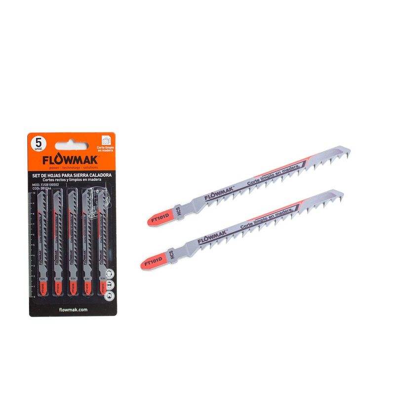 FLOWMAK - Set de hojas caladora madera 5 pzs Flowmak