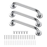 Pack X3 Manillas Agarraderas Barra Seguridad Baño Ducha Metalico