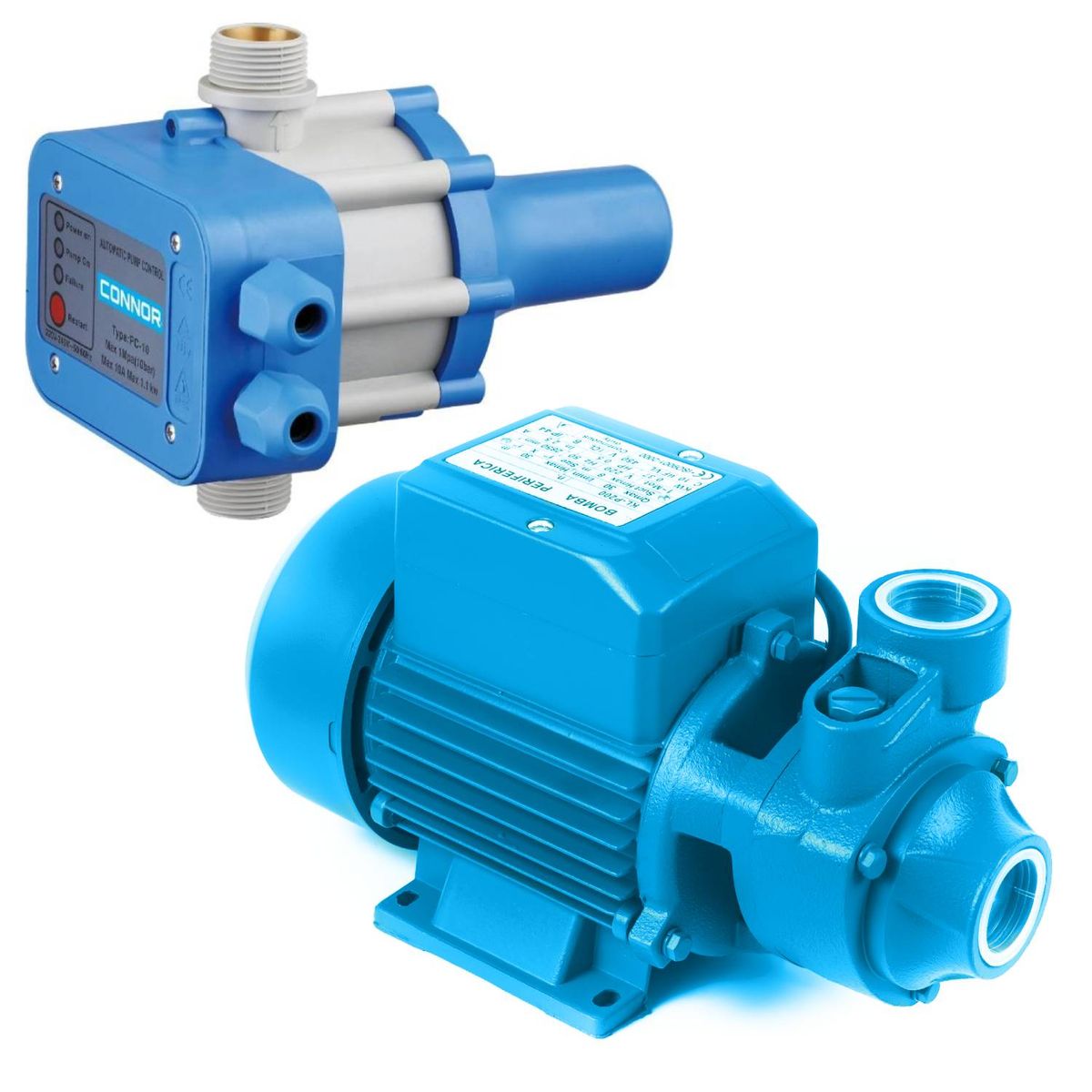 CONNOR - Bomba Periférica 0,5 Hp y Controlador electrónico
