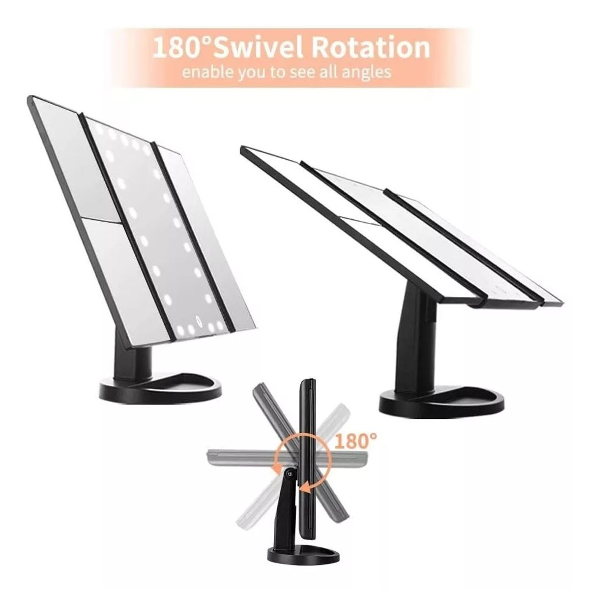 OFERTABKN - Espejo Para Maquillaje Aumentos 2x 3x Luz Led